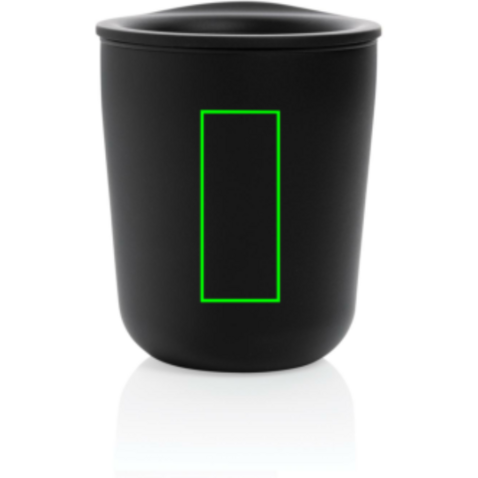 Antimikrobieller Kaffeebecher im klassischen Design schwarz bedrucken, Art.-Nr. P432.091
