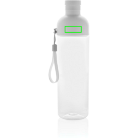 Impact auslaufsichere Wasserflasche aus RCS recyc. PET 600ml weiß bedrucken, Art.-Nr. P437.013