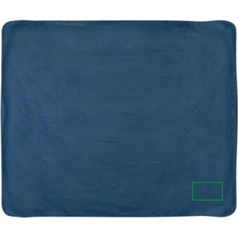 Fleece-Decke im Etui navy blau bedrucken, Art.-Nr. P459.065