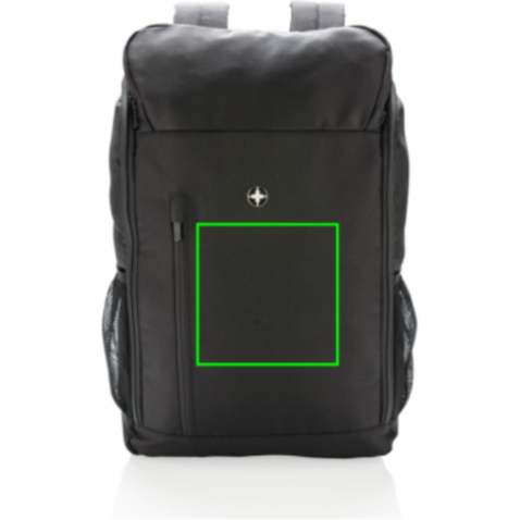 Swiss Peak AWARE™ Easy Access 15.6&quot; Laptop-Rucksack schwarz bedrucken, Art.-Nr. P763.111