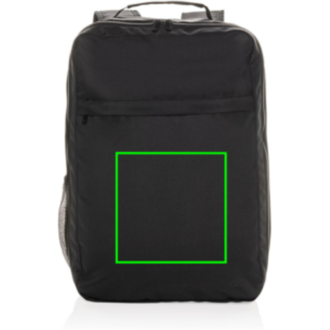 Swiss Peak Aware™ RPET Essential 15.6&quot; Laptop-Rucksack schwarz bedrucken, Art.-Nr. P763.4301