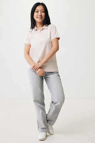 IQONIQ Yosemite Damen Piqué-Poloshirt aus rec. Baumwolle cloud pink bedrucken, Art.-Nr. T4200.039.XXL