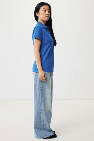 IQONIQ Yosemite Damen Piqué-Poloshirt aus rec. Baumwolle Königsblau bedrucken, Art.-Nr. T4200.025.XXL