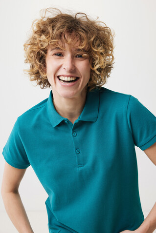 IQONIQ Yosemite Damen Piqué-Poloshirt aus rec. Baumwolle verdigris bedrucken, Art.-Nr. T4200.009.XXL