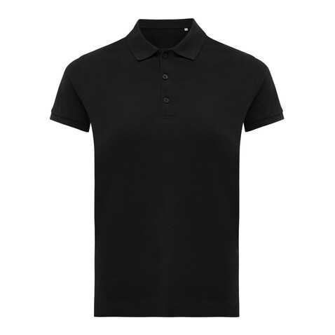 IQONIQ Yosemite Damen Piqué-Poloshirt aus rec. Baumwolle schwarz bedrucken, Art.-Nr. T4200.001.XXL