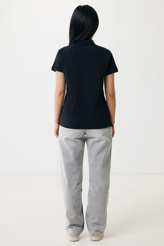 IQONIQ Yosemite Damen Piqué-Poloshirt aus rec. Baumwolle schwarz bedrucken, Art.-Nr. T4200.001.XXL