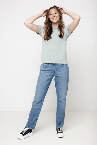 IQONIQ Bryce T-Shirt aus recycelter Baumwolle Iceberg green bedrucken, Art.-Nr. T9100.023.S