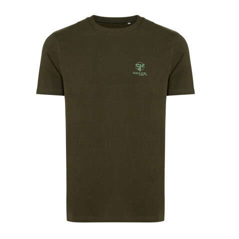IQONIQ Bryce T-Shirt aus recycelter Baumwolle khaki bedrucken, Art.-Nr. T9100.020.S