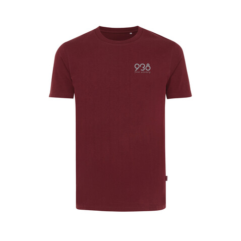IQONIQ Bryce T-Shirt aus recycelter Baumwolle burgunderrot bedrucken, Art.-Nr. T9100.007.S