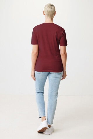 IQONIQ Bryce T-Shirt aus recycelter Baumwolle burgunderrot bedrucken, Art.-Nr. T9100.007.S
