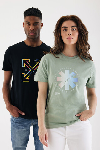 IQONIQ Bryce T-Shirt aus recycelter Baumwolle schwarz bedrucken, Art.-Nr. T9100.001.4XL