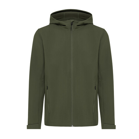 IQONIQ Makalu Herren Softshelljacke aus recyceltem Polyester khaki bedrucken, Art.-Nr. T1700.020.XXXL