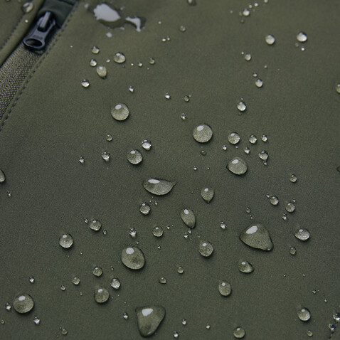 IQONIQ Makalu Herren Softshelljacke aus recyceltem Polyester khaki bedrucken, Art.-Nr. T1700.020.XXXL