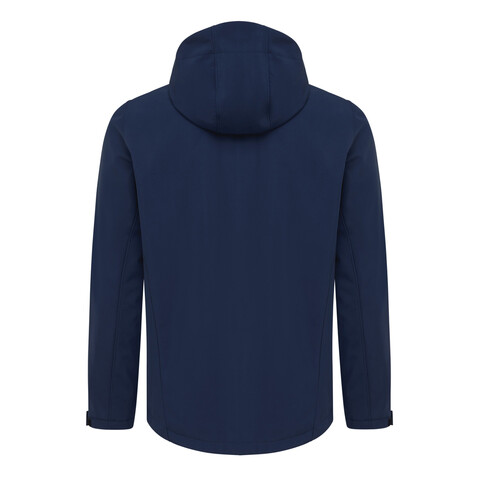 IQONIQ Makalu Herren Softshelljacke aus recyceltem Polyester navy blau bedrucken, Art.-Nr. T1700.002.XXL