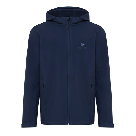 IQONIQ Makalu Herren Softshelljacke aus recyceltem Polyester navy blau bedrucken, Art.-Nr. T1700.002.XXL