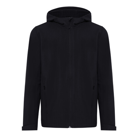 IQONIQ Makalu Herren Softshelljacke aus recyceltem Polyester schwarz bedrucken, Art.-Nr. T1700.001.5XL