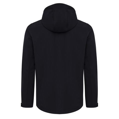 IQONIQ Makalu Herren Softshelljacke aus recyceltem Polyester schwarz bedrucken, Art.-Nr. T1700.001.5XL