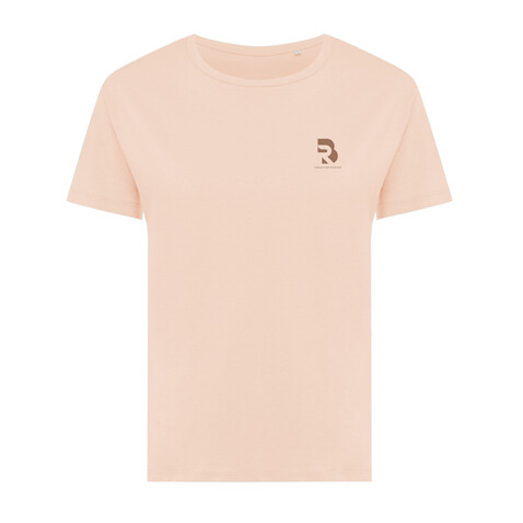 IQONIQ Yala Damen T-Shirt aus recycelter Baumwolle peach nectar bedrucken, Art.-Nr. T4100.038.L