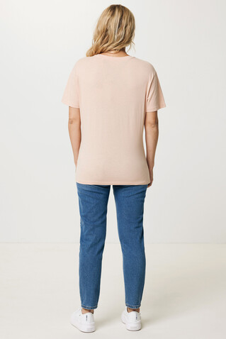 IQONIQ Yala Damen T-Shirt aus recycelter Baumwolle peach nectar bedrucken, Art.-Nr. T4100.038.L
