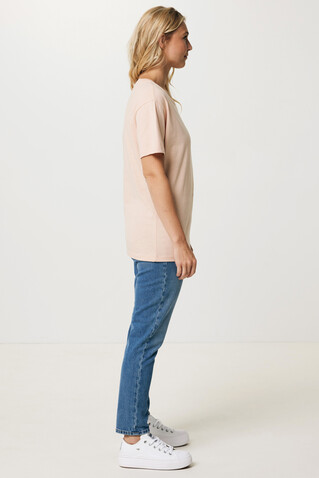 IQONIQ Yala Damen T-Shirt aus recycelter Baumwolle peach nectar bedrucken, Art.-Nr. T4100.038.L