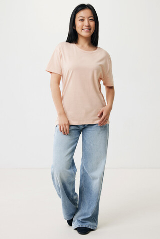 IQONIQ Yala Damen T-Shirt aus recycelter Baumwolle peach nectar bedrucken, Art.-Nr. T4100.038.L