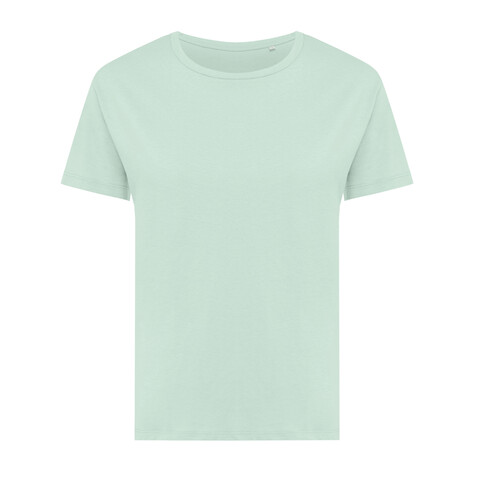 IQONIQ Yala Damen T-Shirt aus recycelter Baumwolle crushed mint bedrucken, Art.-Nr. T4100.037.XS