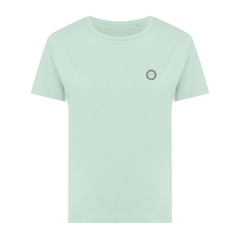 IQONIQ Yala Damen T-Shirt aus recycelter Baumwolle crushed mint bedrucken, Art.-Nr. T4100.037.XS