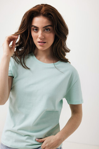 IQONIQ Yala Damen T-Shirt aus recycelter Baumwolle crushed mint bedrucken, Art.-Nr. T4100.037.XS