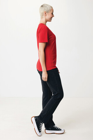 IQONIQ Yala Damen T-Shirt aus recycelter Baumwolle rot bedrucken, Art.-Nr. T4100.029.XXS