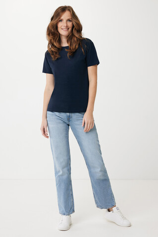 IQONIQ Yala Damen T-Shirt aus recycelter Baumwolle navy blau bedrucken, Art.-Nr. T4100.002.XXXL