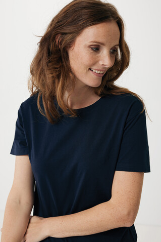 IQONIQ Yala Damen T-Shirt aus recycelter Baumwolle navy blau bedrucken, Art.-Nr. T4100.002.XXXL