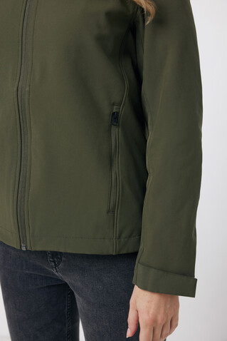 IQONIQ Makalu Damen Softshelljacke aus recyceltem Polyester khaki bedrucken, Art.-Nr. T4700.020.L