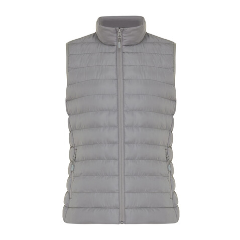 IQONIQ Meru Damen Bodywarmer aus recyceltem Polyester Silbergrau bedrucken, Art.-Nr. T4702.035.XXS