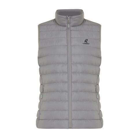 IQONIQ Meru Damen Bodywarmer aus recyceltem Polyester Silbergrau bedrucken, Art.-Nr. T4702.035.XXS