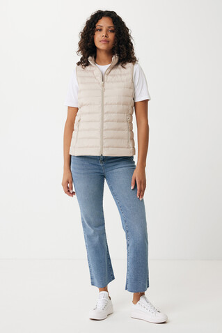 IQONIQ Meru Damen Bodywarmer aus recyceltem Polyester beige bedrucken, Art.-Nr. T4702.030.XXXL