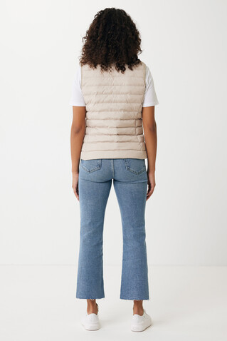IQONIQ Meru Damen Bodywarmer aus recyceltem Polyester beige bedrucken, Art.-Nr. T4702.030.XXXL