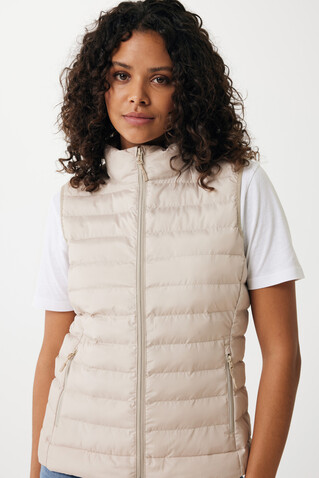 IQONIQ Meru Damen Bodywarmer aus recyceltem Polyester beige bedrucken, Art.-Nr. T4702.030.XXXL