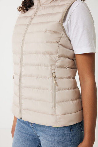 IQONIQ Meru Damen Bodywarmer aus recyceltem Polyester beige bedrucken, Art.-Nr. T4702.030.XXXL