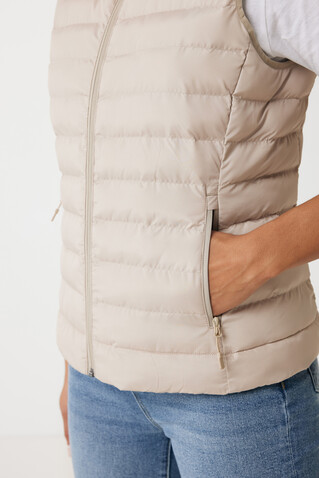 IQONIQ Meru Damen Bodywarmer aus recyceltem Polyester beige bedrucken, Art.-Nr. T4702.030.XXXL