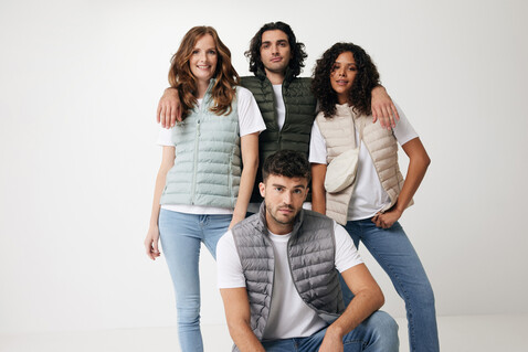 IQONIQ Meru Damen Bodywarmer aus recyceltem Polyester beige bedrucken, Art.-Nr. T4702.030.XXXL