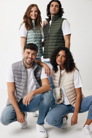 IQONIQ Meru Damen Bodywarmer aus recyceltem Polyester beige bedrucken, Art.-Nr. T4702.030.XXXL
