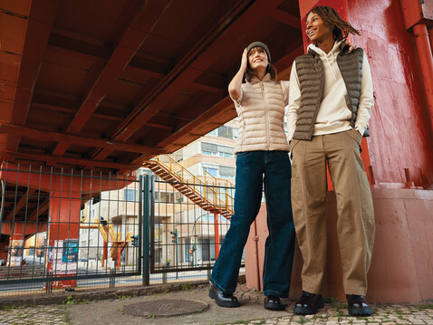 IQONIQ Meru Damen Bodywarmer aus recyceltem Polyester beige bedrucken, Art.-Nr. T4702.030.XXXL