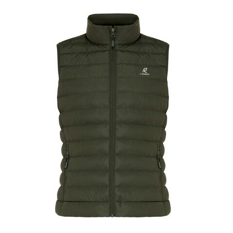 IQONIQ Meru Damen Bodywarmer aus recyceltem Polyester khaki bedrucken, Art.-Nr. T4702.020.M