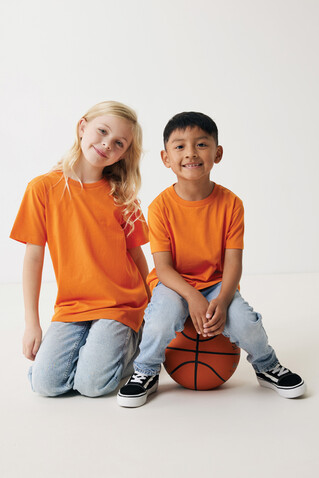IQONIQ Koli Kids T-Shirt aus recycelter Baumwolle orange bedrucken, Art.-Nr. T6100.044.1314