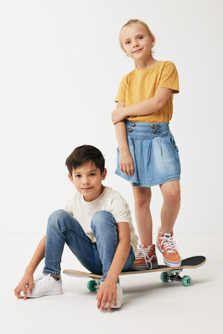 IQONIQ Koli Kids T-Shirt aus recycelter Baumwolle ochre yellow bedrucken, Art.-Nr. T6100.021.78 IQONIQ Koli Kids T-Shirt aus recycelter Baumwolle ochre yellow bedrucken, Art.-Nr. T6100.021.78