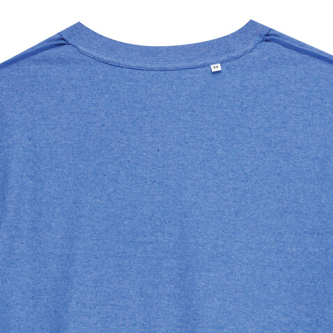 IQONIQ Manuel ungefärbtes T-Shirt aus recycelter Baumwolle heather blue bedrucken, Art.-Nr. T9101.024.XXL