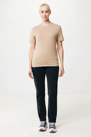 IQONIQ Manuel ungefärbtes T-Shirt aus recycelter Baumwolle heather brown bedrucken, Art.-Nr. T9101.017.L