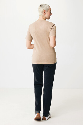 IQONIQ Manuel ungefärbtes T-Shirt aus recycelter Baumwolle heather brown bedrucken, Art.-Nr. T9101.017.L
