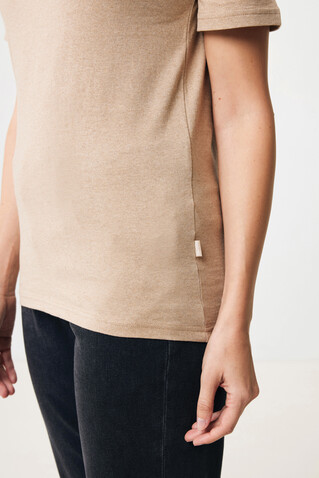 IQONIQ Manuel ungefärbtes T-Shirt aus recycelter Baumwolle heather brown bedrucken, Art.-Nr. T9101.017.L