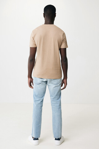 IQONIQ Manuel ungefärbtes T-Shirt aus recycelter Baumwolle heather brown bedrucken, Art.-Nr. T9101.017.L